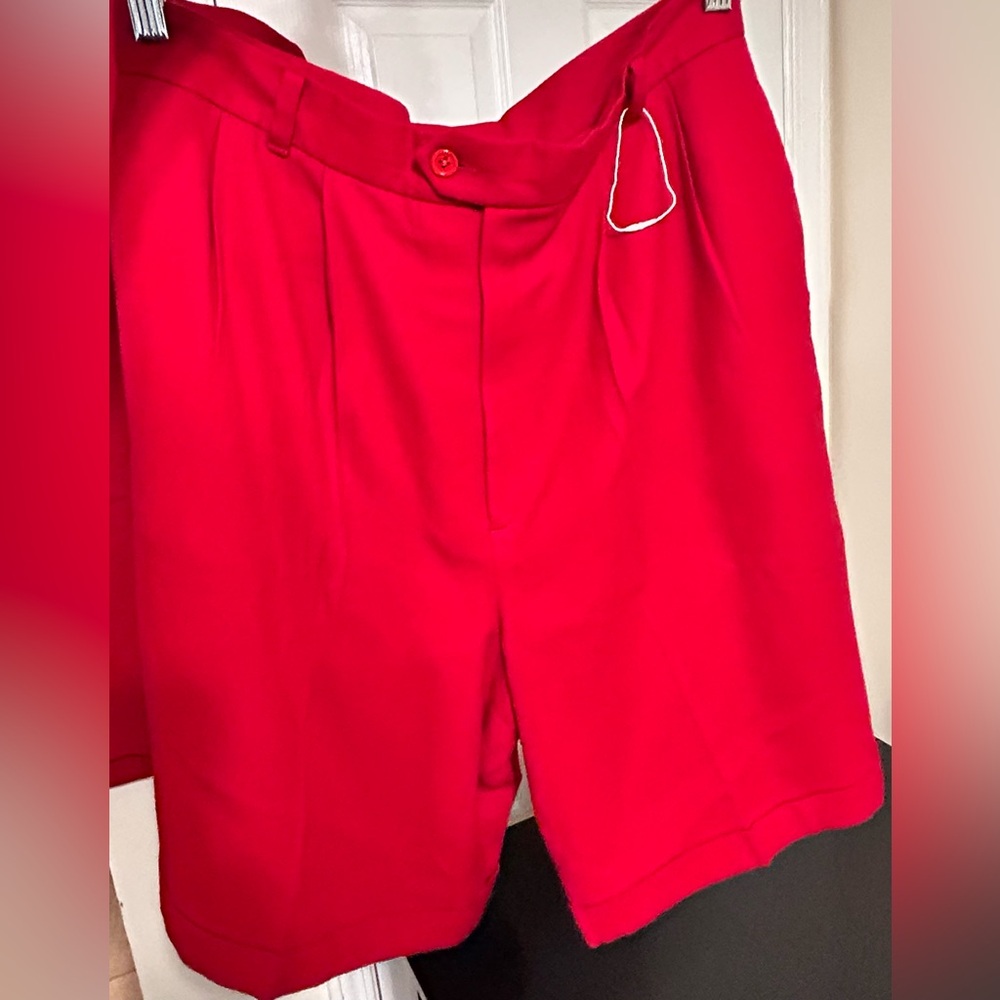 2-Piece Vintage Red Wool Lined Blazer and Wool Lined Shorts Suit Set:GCC - Picture 5 of 10